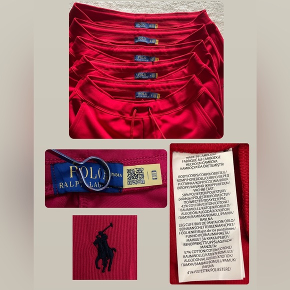 🆕 Polo Ralph Lauren Men’s Double-Knit Tech Joggers. RL Red, Size:2XL • NWOT - Picture 12 of 13